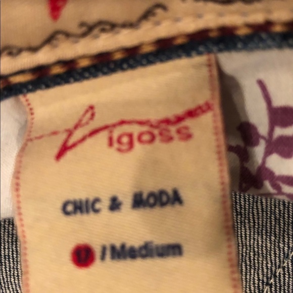 Vigoss Chic & Moda Distressed  Capri Cropped Jean 17Jr. X 26 Casual - Picture 4 of 6